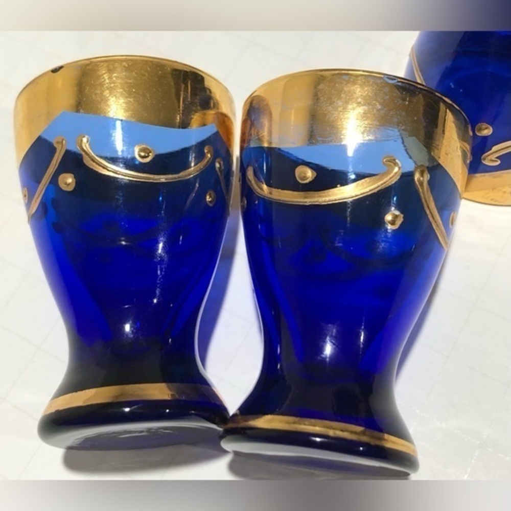 Froted Cobalt Blue Glass